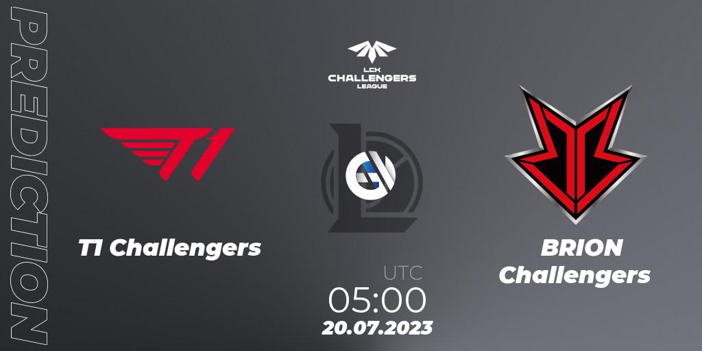 T1 Challengers - BRION Challengers: Maç tahminleri. 20.07.23, LoL, LCK Challengers League 2023 Summer - Group Stage