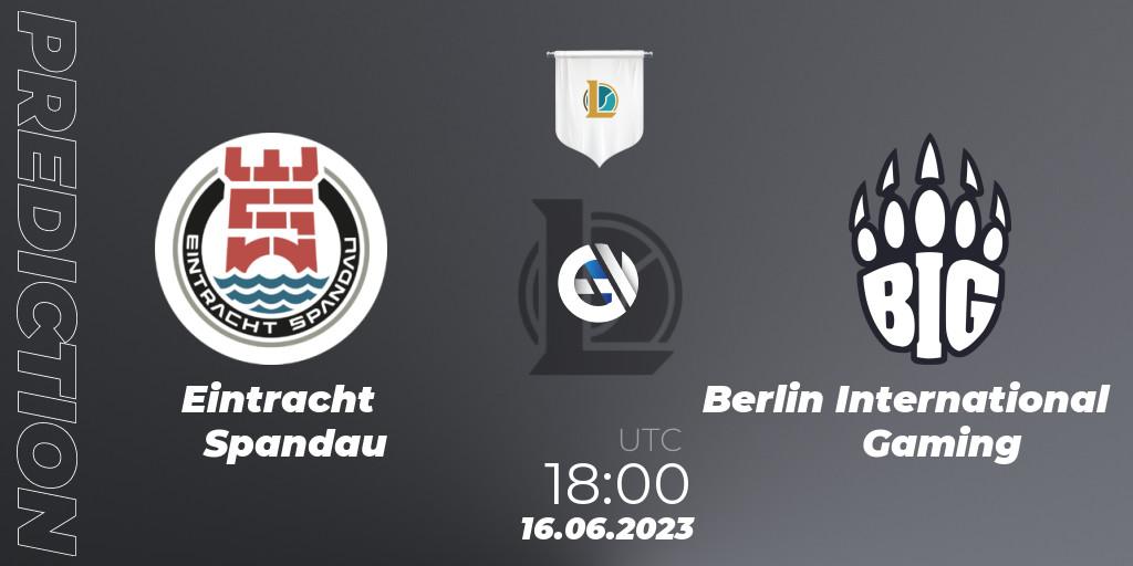 Eintracht Spandau - Berlin International Gaming: Maç tahminleri. 16.06.23, LoL, Prime League Summer 2023 - Group Stage
