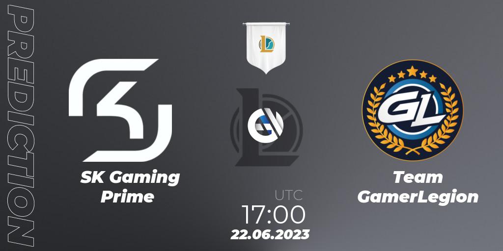 SK Gaming Prime - Team GamerLegion: Maç tahminleri. 22.06.23, LoL, Prime League Summer 2023 - Group Stage