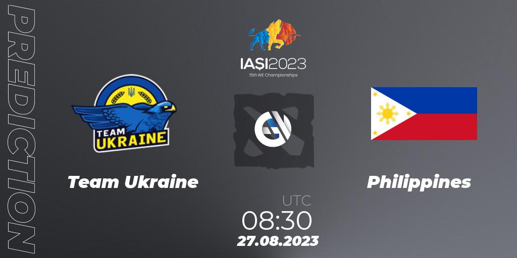 Team Ukraine - Philippines: Maç tahminleri. 27.08.23, Dota 2, IESF World Championship 2023