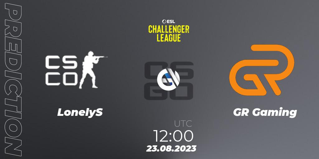 LonelyS - GR Gaming: Maç tahminleri. 23.08.2023 at 12:00, Counter-Strike (CS2), ESL Challenger League Season 46: Asia-Pacific
