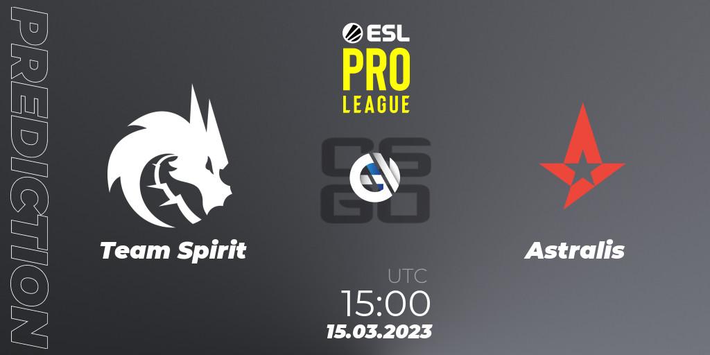 Team Spirit - Astralis: Maç tahminleri. 15.03.23, CS2 (CS:GO), ESL Pro League Season 17
