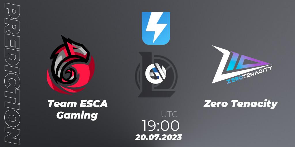 Team ESCA Gaming - Zero Tenacity: Maç tahminleri. 18.07.2023 at 19:00, LoL, Ultraliga Season 10 2023 Regular Season