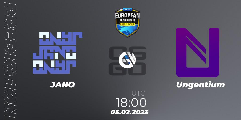JANO - Ungentium: Maç tahminleri. 05.02.23, CS2 (CS:GO), European Development Championship 7 Closed Qualifier