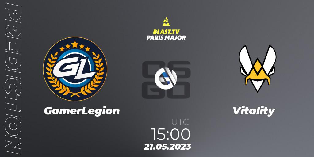 GamerLegion - Vitality: Maç tahminleri. 21.05.2023 at 15:00, Counter-Strike (CS2), BLAST Paris Major 2023