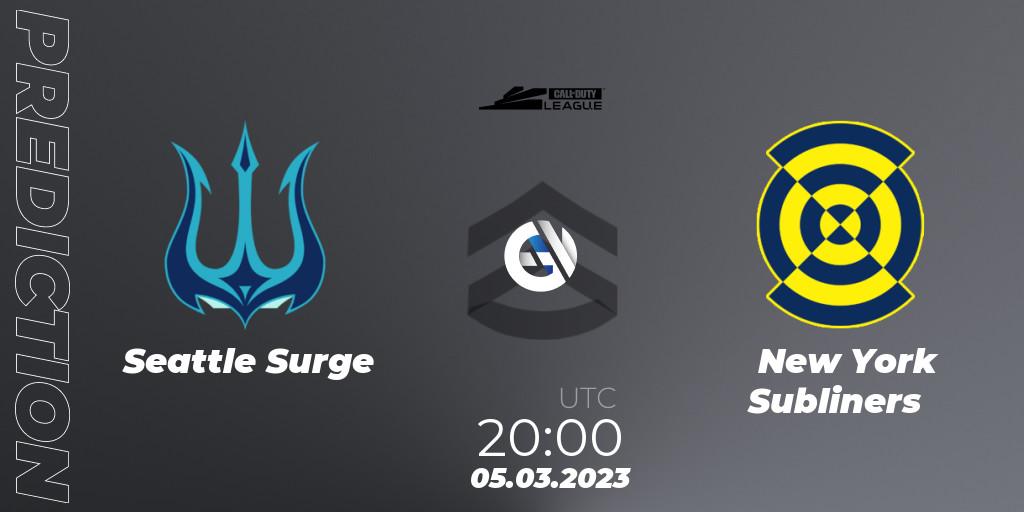 Seattle Surge - New York Subliners: Maç tahminleri. 05.03.2023 at 20:00, Call of Duty, Call of Duty League 2023: Stage 3 Major Qualifiers
