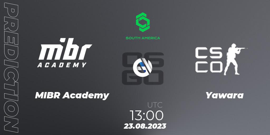 MIBR Academy - Yawara: Maç tahminleri. 23.08.2023 at 13:00, Counter-Strike (CS2), CCT South America Series #10