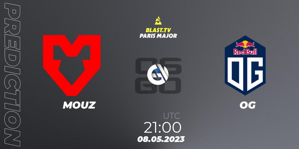 MOUZ - OG: Maç tahminleri. 08.05.2023 at 19:40, Counter-Strike (CS2), BLAST Paris Major 2023 Challengers Stage