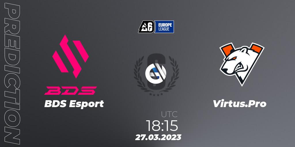 BDS Esport - Virtus.Pro: Maç tahminleri. 27.03.23, Rainbow Six, Europe League 2023 - Stage 1