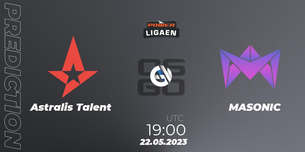Astralis Talent - MASONIC: Maç tahminleri. 22.05.2023 at 19:00, Counter-Strike (CS2), Dust2.dk Ligaen Season 23