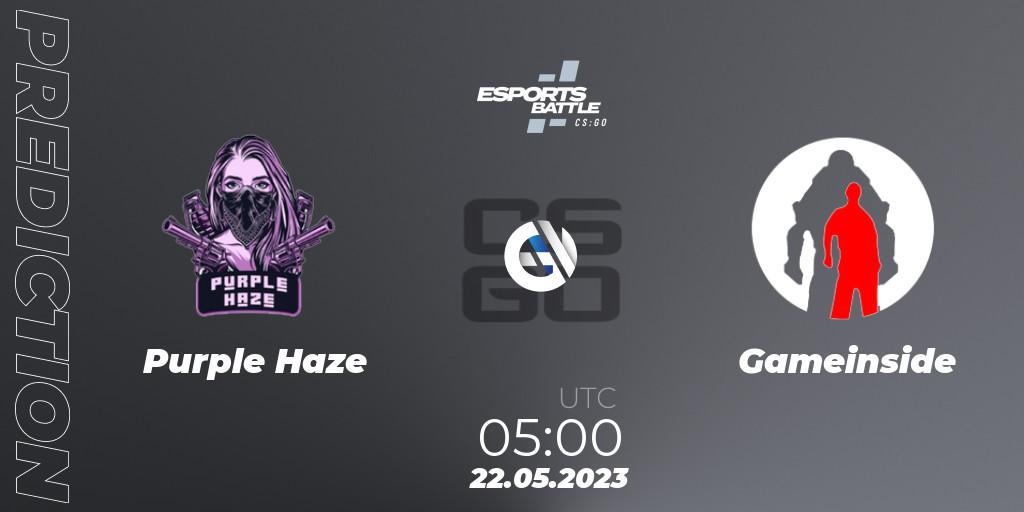 Purple Haze - Gameinside: Maç tahminleri. 22.05.2023 at 05:00, Counter-Strike (CS2), ESportsBattle Season 19