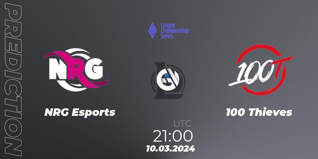 NRG Esports - 100 Thieves: Maç tahminleri. 10.03.24, LoL, LCS Spring 2024 - Group Stage