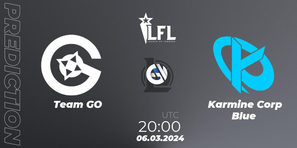 Team GO - Karmine Corp Blue: Maç tahminleri. 06.03.24, LoL, LFL Spring 2024