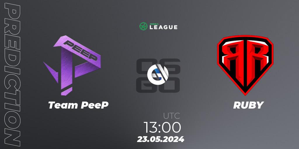 Team PeeP - RUBY: Maç tahminleri. 23.05.2024 at 13:00, Counter-Strike (CS2), ESEA Season 49: Advanced Division - Europe