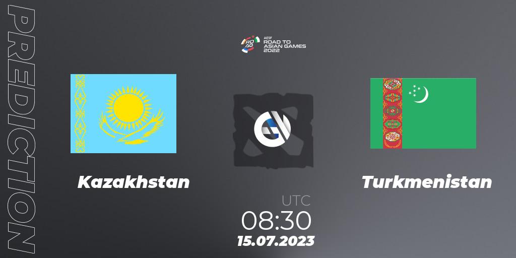 Kazakhstan - Turkmenistan: Maç tahminleri. 15.07.2023 at 08:30, Dota 2, 2022 AESF Road to Asian Games - Central Asia