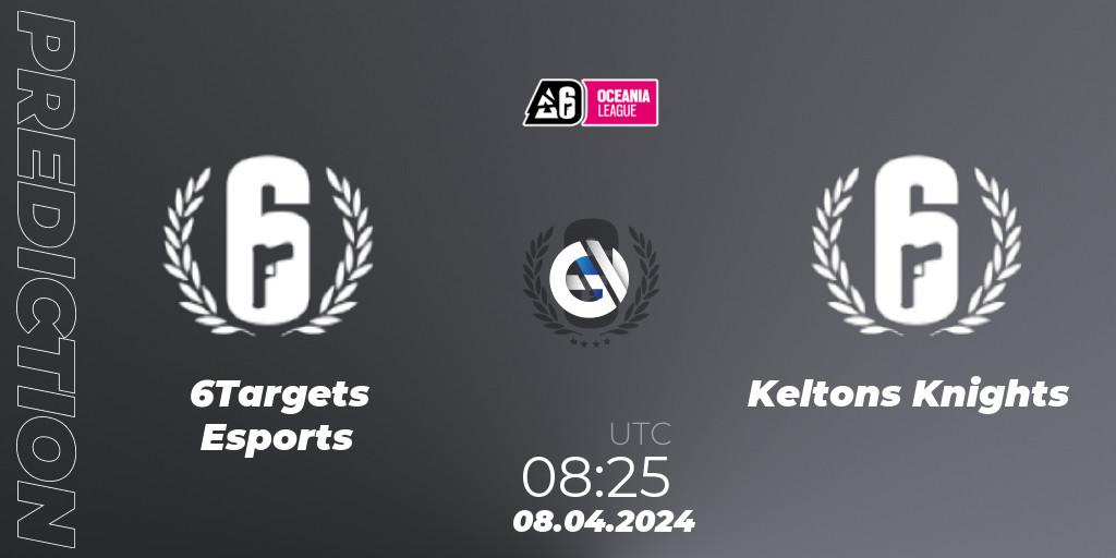 6Targets Esports - Keltons Knights: Maç tahminleri. 08.04.24, Rainbow Six, Oceania League 2024 - Stage 1