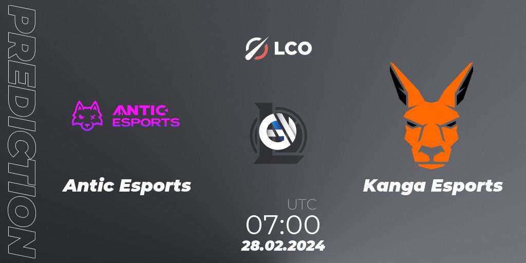 Antic Esports - Kanga Esports: Maç tahminleri. 28.02.2024 at 07:00, LoL, LCO Split 1 2024 - Playoffs
