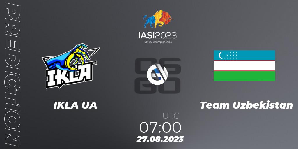 IKLA UA - Team Uzbekistan: Maç tahminleri. 27.08.23, CS2 (CS:GO), IESF World Esports Championship 2023
