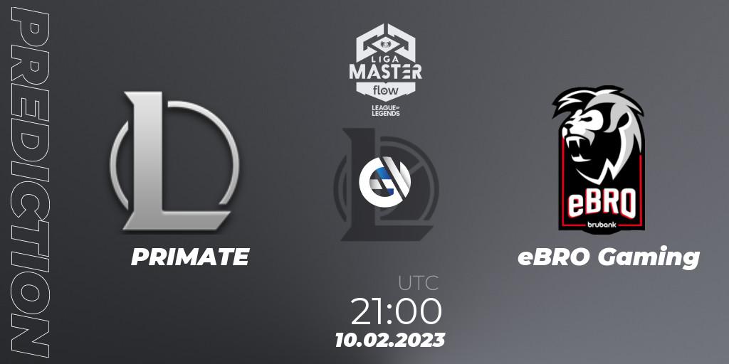 PRIMATE - eBRO Gaming: Maç tahminleri. 10.02.2023 at 21:00, LoL, Liga Master Opening 2023 - Group Stage