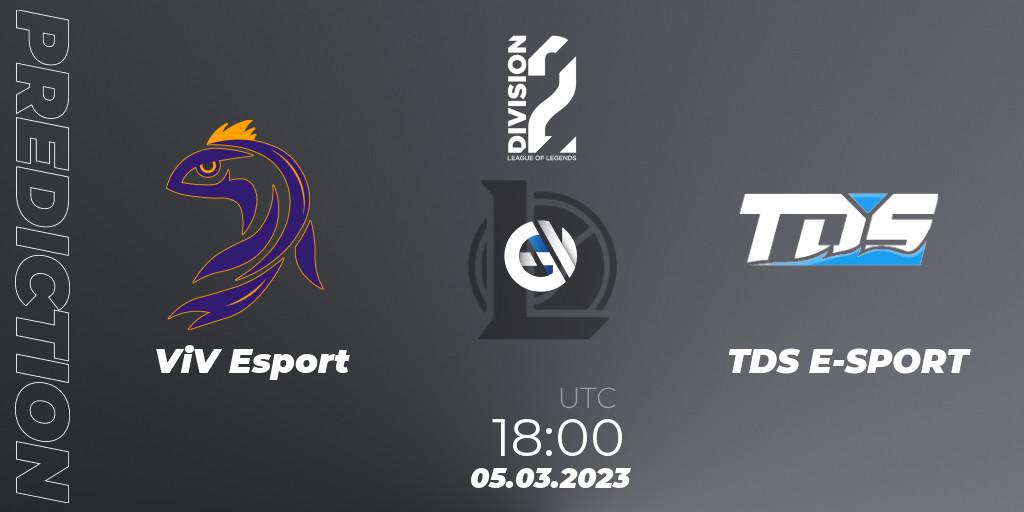 ViV Esport - TDS E-SPORT: Maç tahminleri. 05.03.2023 at 18:00, LoL, LFL Division 2 Spring 2023 - Group Stage