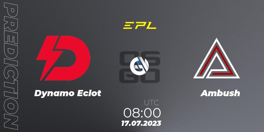 Dynamo Eclot - Ambush: Maç tahminleri. 17.07.23, CS2 (CS:GO), European Pro League Season 9