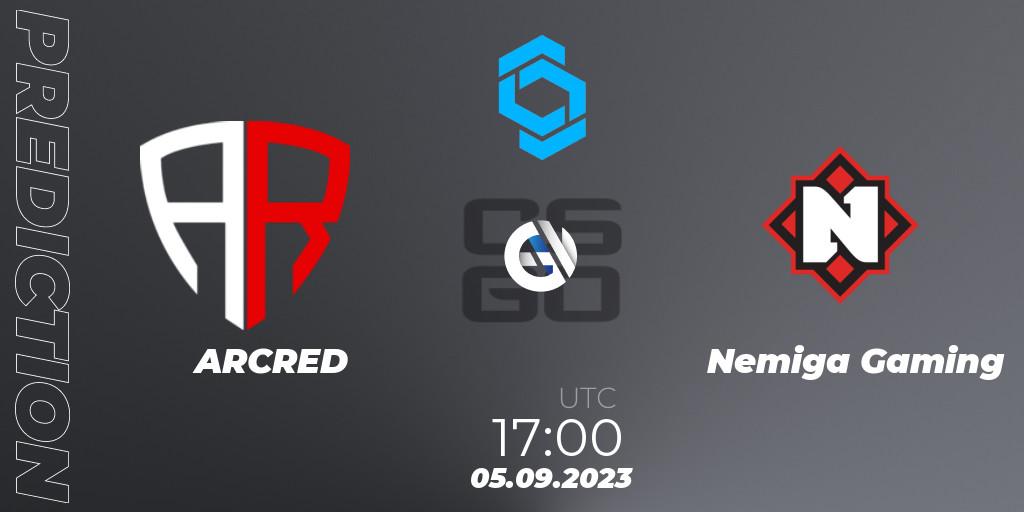 ARCRED - Nemiga Gaming: Maç tahminleri. 05.09.2023 at 17:00, Counter-Strike (CS2), CCT East Europe Series #2: Closed Qualifier