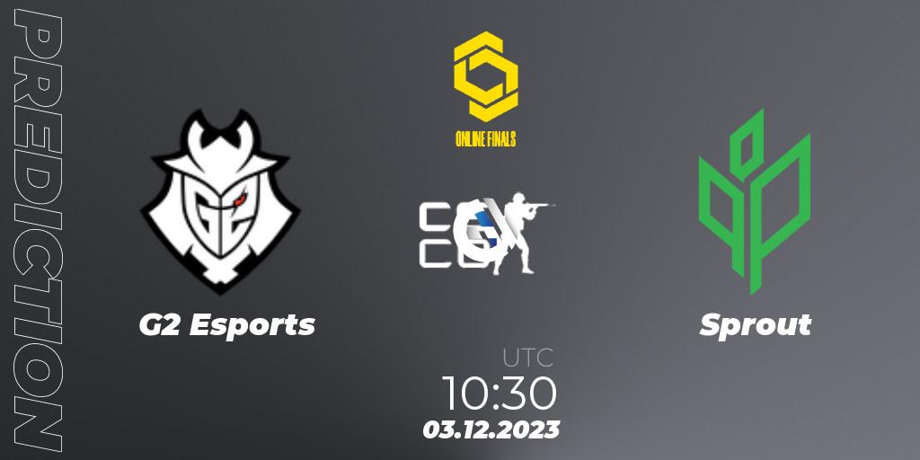 G2 Esports - Sprout: Maç tahminleri. 03.12.23, CS2 (CS:GO), CCT Online Finals #5