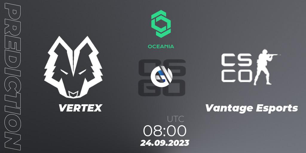 VERTEX - Vantage Esports: Maç tahminleri. 24.09.2023 at 08:00, Counter-Strike (CS2), CCT Oceania Series #2