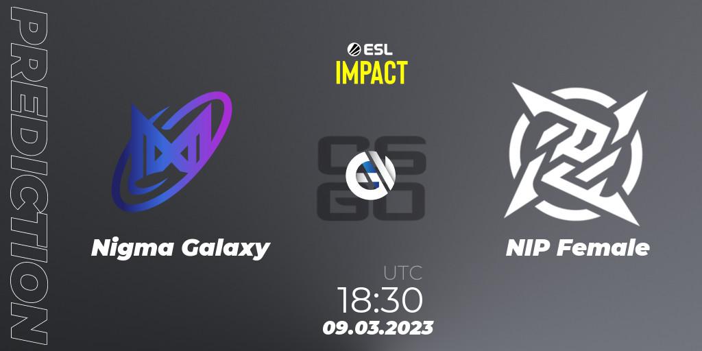 Nigma Galaxy - NIP Female: Maç tahminleri. 09.03.2023 at 18:30, Counter-Strike (CS2), ESL Impact League Season 3: European Division