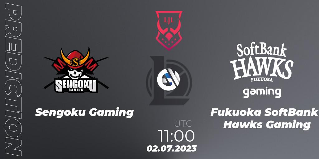 Sengoku Gaming - Fukuoka SoftBank Hawks Gaming: Maç tahminleri. 02.07.2023 at 11:00, LoL, LJL Summer 2023