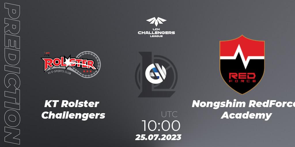 KT Rolster Challengers - Nongshim RedForce Academy: Maç tahminleri. 25.07.2023 at 11:20, LoL, LCK Challengers League 2023 Summer - Group Stage