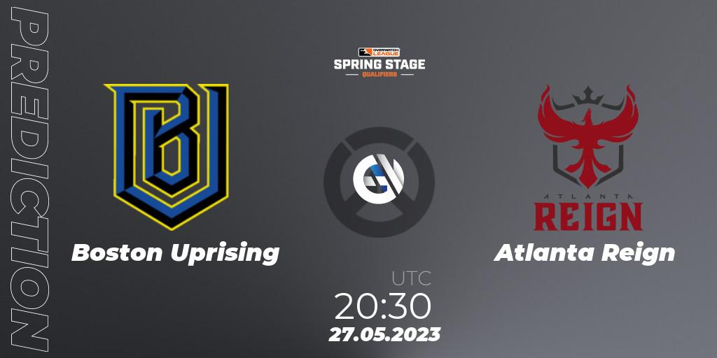 Boston Uprising - Atlanta Reign: Maç tahminleri. 27.05.2023 at 20:45, Overwatch, OWL Stage Qualifiers Spring 2023 West
