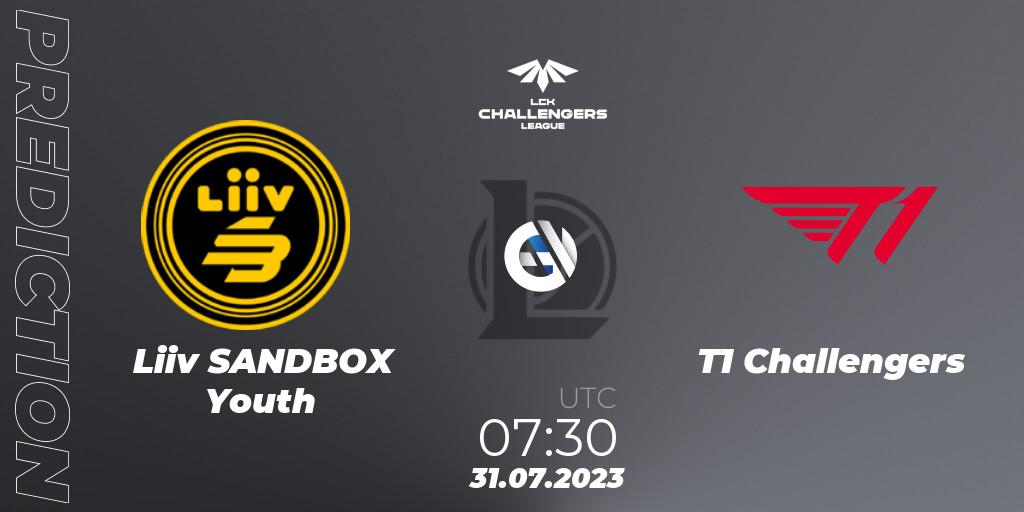 Liiv SANDBOX Youth - T1 Challengers: Maç tahminleri. 31.07.23, LoL, LCK Challengers League 2023 Summer - Group Stage