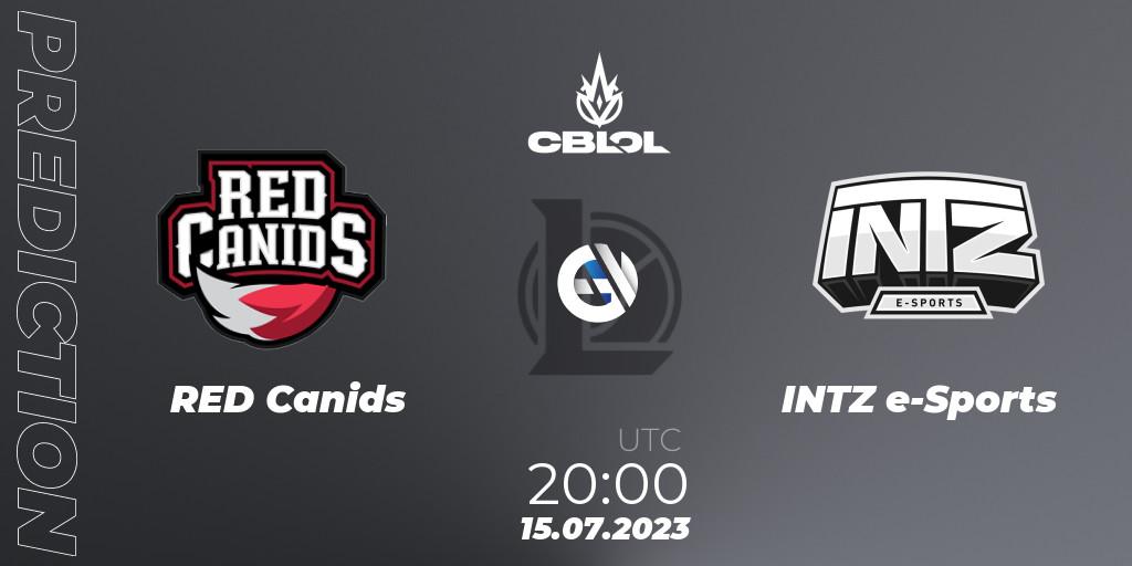 RED Canids - INTZ e-Sports: Maç tahminleri. 15.07.23, LoL, CBLOL Split 2 2023 Regular Season