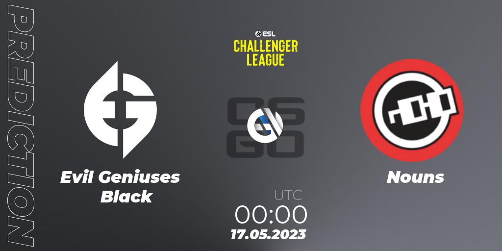 Evil Geniuses Black - Nouns: Maç tahminleri. 17.05.23, CS2 (CS:GO), ESL Challenger League Season 45: North America