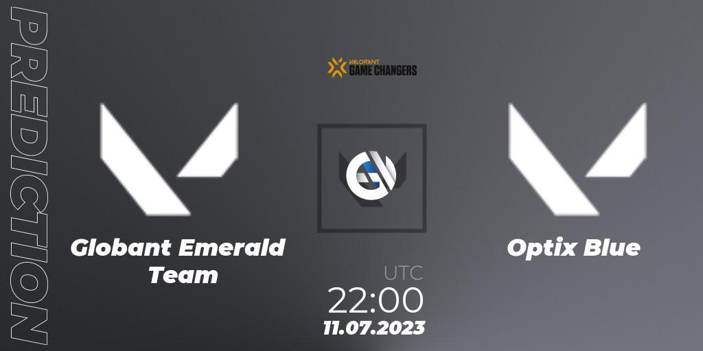 Globant Emerald Team - Optix Blue: Maç tahminleri. 11.07.2023 at 22:00, VALORANT, VCT 2023: Game Changers Latin America South