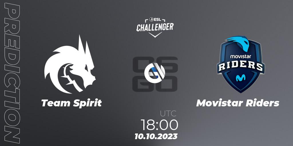 Team Spirit - Movistar Riders: Maç tahminleri. 10.10.2023 at 18:00, Counter-Strike (CS2), ESL Challenger at DreamHack Winter 2023: European Qualifier