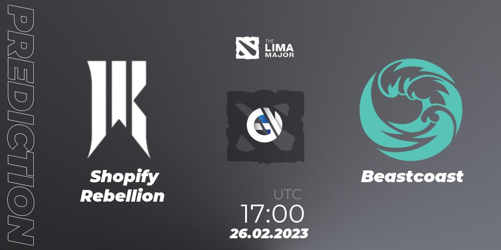 Shopify Rebellion - Beastcoast: Maç tahminleri. 26.02.2023 at 17:27, Dota 2, The Lima Major 2023