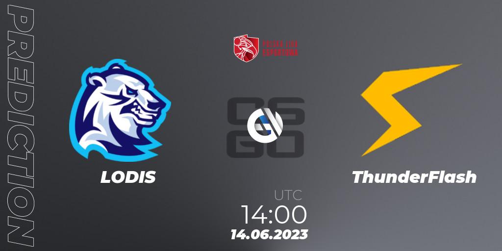 LODIS - ThunderFlash: Maç tahminleri. 14.06.2023 at 14:05, Counter-Strike (CS2), Polish Esports League 2023 Split 2