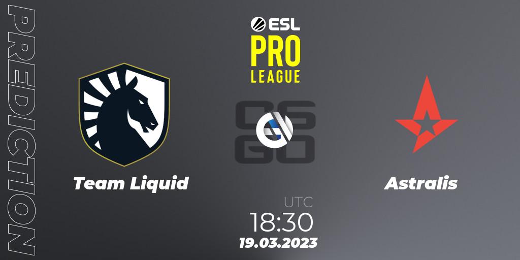 Team Liquid - Astralis: Maç tahminleri. 19.03.23, CS2 (CS:GO), ESL Pro League Season 17