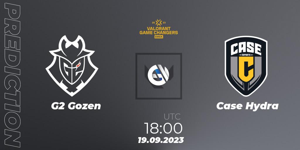 G2 Gozen - Case Hydra: Maç tahminleri. 19.09.2023 at 18:00, VALORANT, VCT 2023: Game Changers EMEA Stage 3 - Group Stage