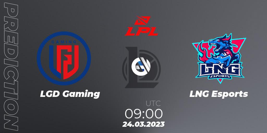 LGD Gaming - LNG Esports: Maç tahminleri. 24.03.23, LoL, LPL Spring 2023 - Group Stage
