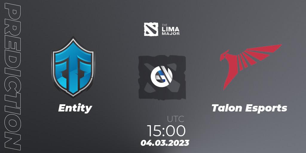 Entity - Talon Esports: Maç tahminleri. 04.03.23, Dota 2, The Lima Major 2023