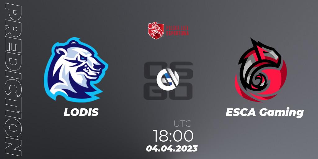 LODIS - ESCA Gaming: Maç tahminleri. 04.04.23, CS2 (CS:GO), Polska Liga Esportowa 2023: Split #1