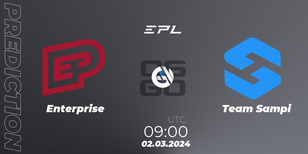Enterprise - Team Sampi: Maç tahminleri. 02.03.2024 at 09:00, Counter-Strike (CS2), European Pro League Season 14