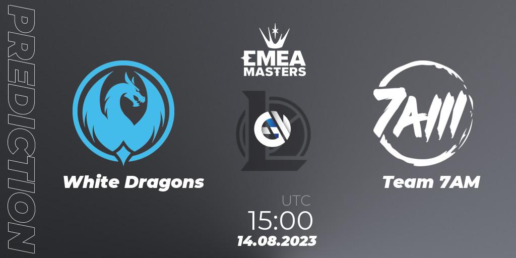 White Dragons - Team 7AM: Maç tahminleri. 14.08.23, LoL, EMEA Masters Summer 2023