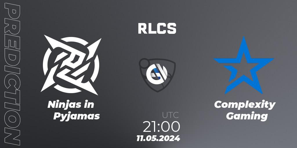 Ninjas in Pyjamas - Complexity Gaming: Maç tahminleri. 11.05.2024 at 21:00, Rocket League, RLCS 2024 - Major 2: SAM Open Qualifier 5
