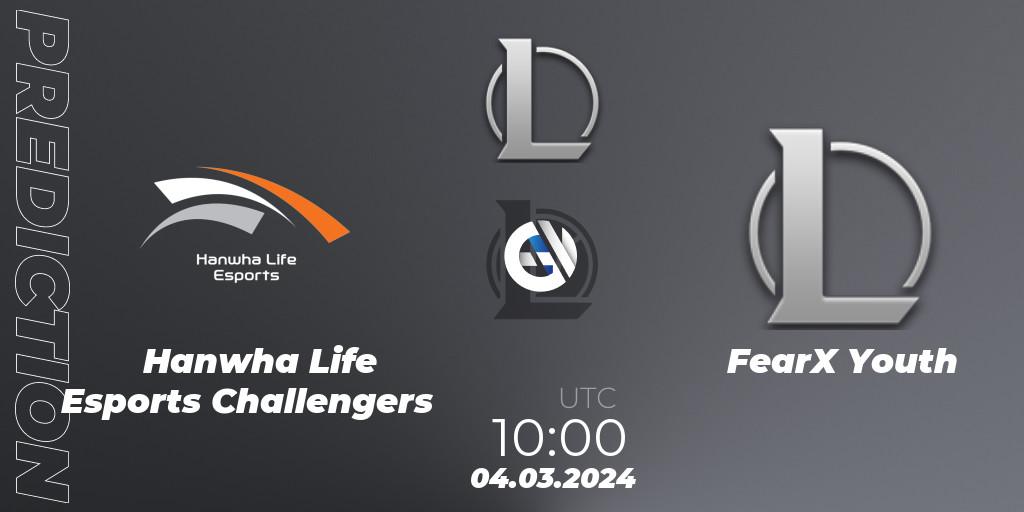 Hanwha Life Esports Challengers - FearX Youth: Maç tahminleri. 04.03.24, LoL, LCK Challengers League 2024 Spring - Group Stage