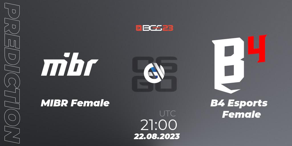 MIBR Female - B4 Esports Female: Maç tahminleri. 22.08.23, CS2 (CS:GO), BGS Esports 2023 Female: Online Stage