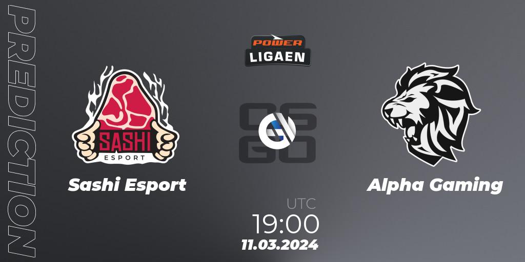 Sashi Esport - Alpha Gaming: Maç tahminleri. 11.03.2024 at 18:00, Counter-Strike (CS2), Dust2.dk Ligaen Season 25